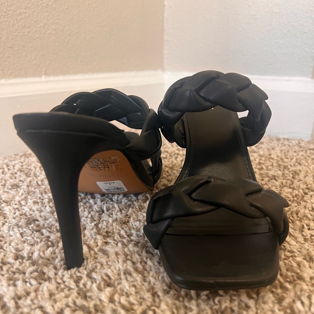Express Black High Heeled Sandals